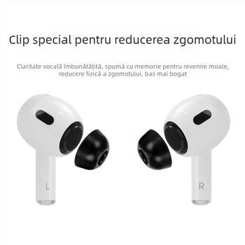 Capace de urechi din spumă cu memorie pentru AirPods Pro a 3-a generație, dopuri de urechi din burete, dopuri din burete inerte