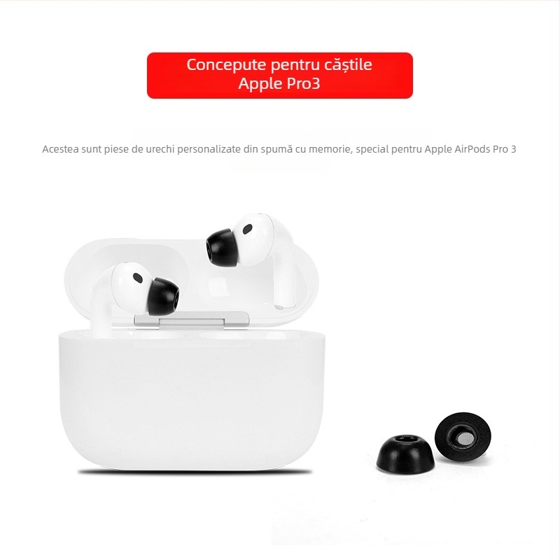 Capace de urechi din spumă cu memorie pentru AirPods Pro a 3-a generație, dopuri de urechi din burete, dopuri din burete inerte