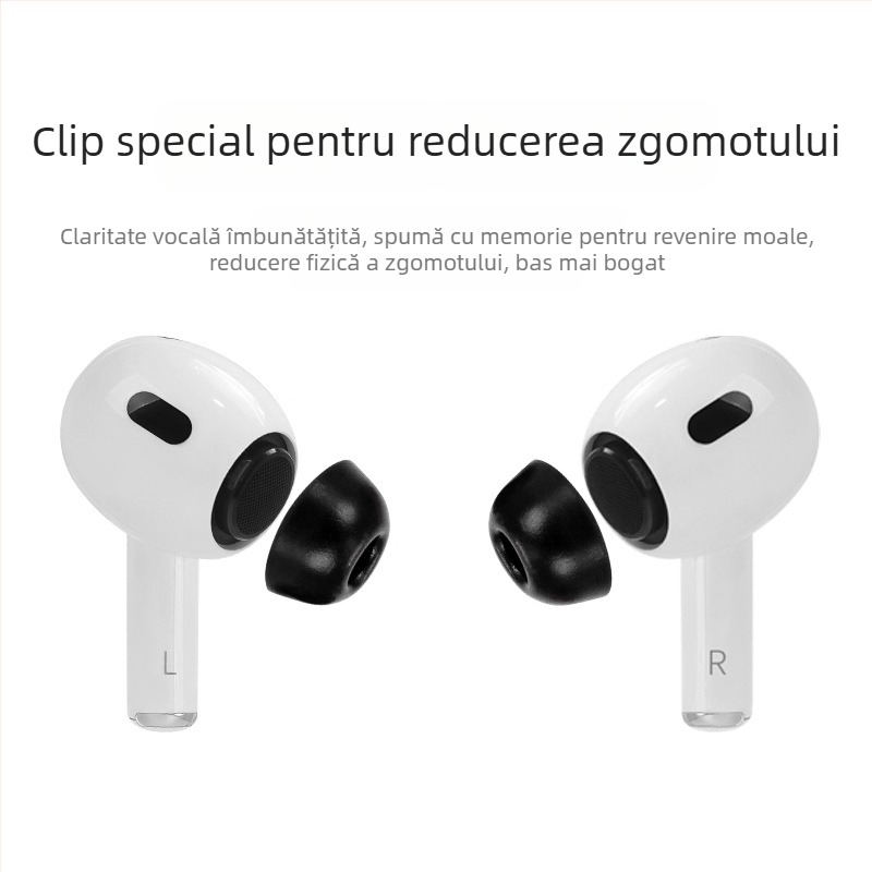 Capace de urechi din spumă cu memorie pentru AirPods Pro a 3-a generație, dopuri de urechi din burete, dopuri din burete inerte