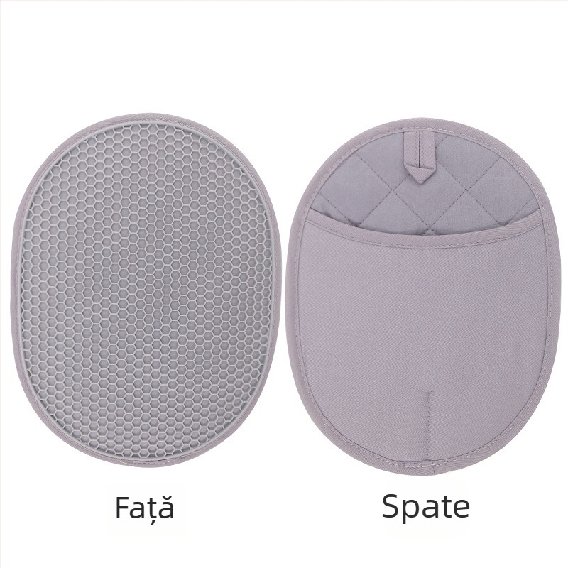 Plăcuță izolatoare din silicon pentru bucătărie, cu mănuși de cuptor rezistente la căldură
