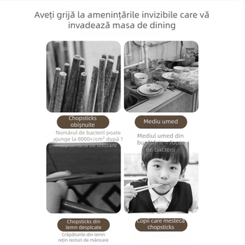 Bețișoare din oțel inoxidabil 316L pentru uz casnic, de înaltă clasă, antibacteriale, rezistente la mucegai, destinate fiecărui membru al familiei, senzație de lux discret, aspect premium, antialunecare