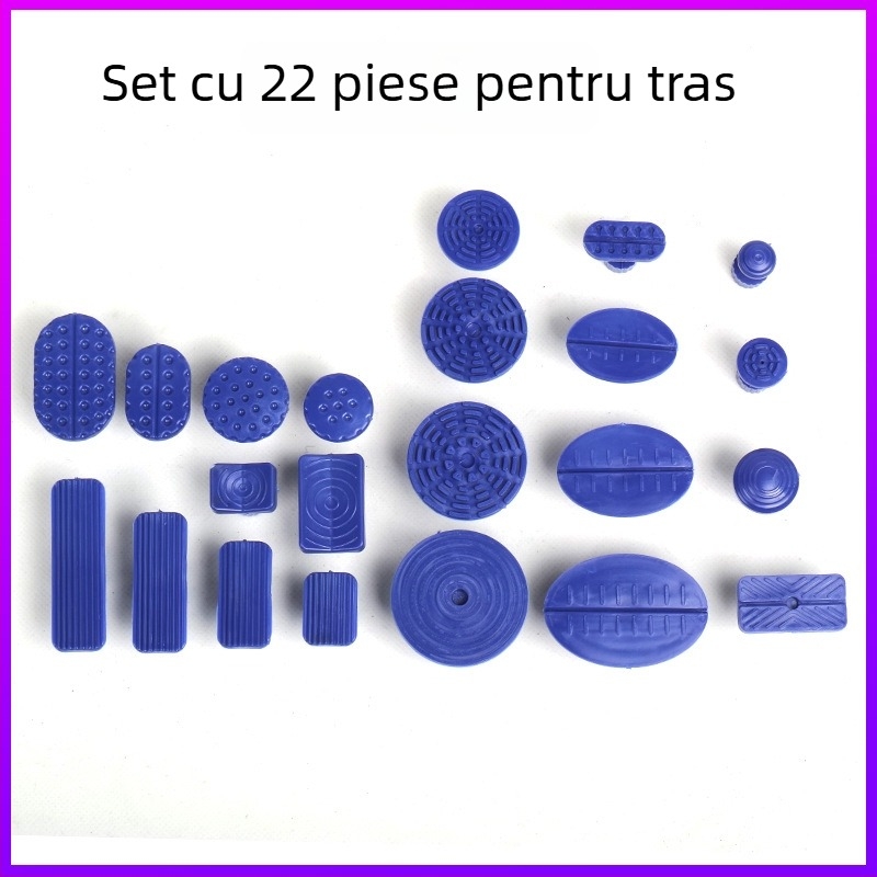 Kit de reparații pentru deformări auto fără vopsire cauzate de grindină — unelte de tras, cleme de tras, garnituri și ciocan