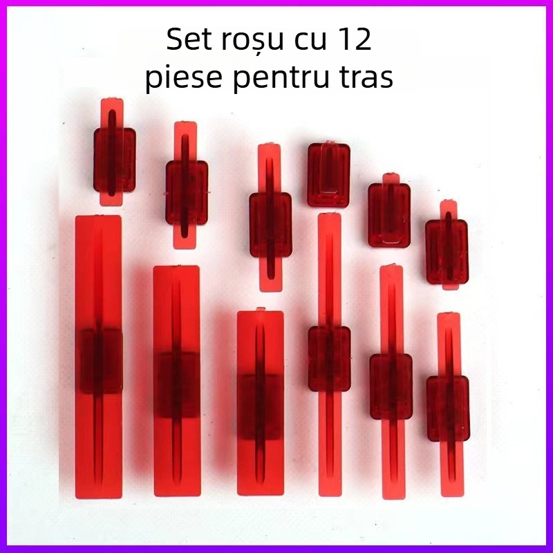 Kit de reparații pentru deformări auto fără vopsire cauzate de grindină — unelte de tras, cleme de tras, garnituri și ciocan