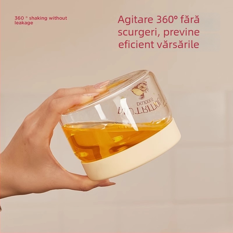 Cutie de prânz din sticlă cu capac etanș, compatibilă cu microunde, de calitate alimentară, cu compartiment pentru supă