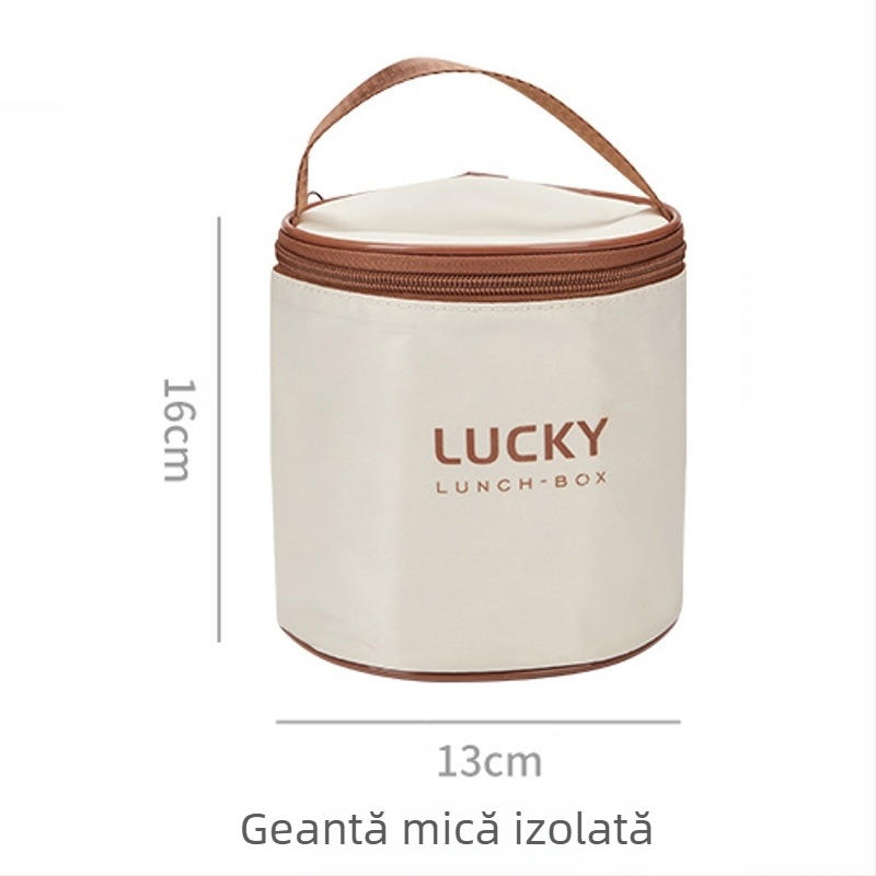 Cutie de prânz din sticlă cu capac etanș, compatibilă cu microunde, de calitate alimentară, cu compartiment pentru supă