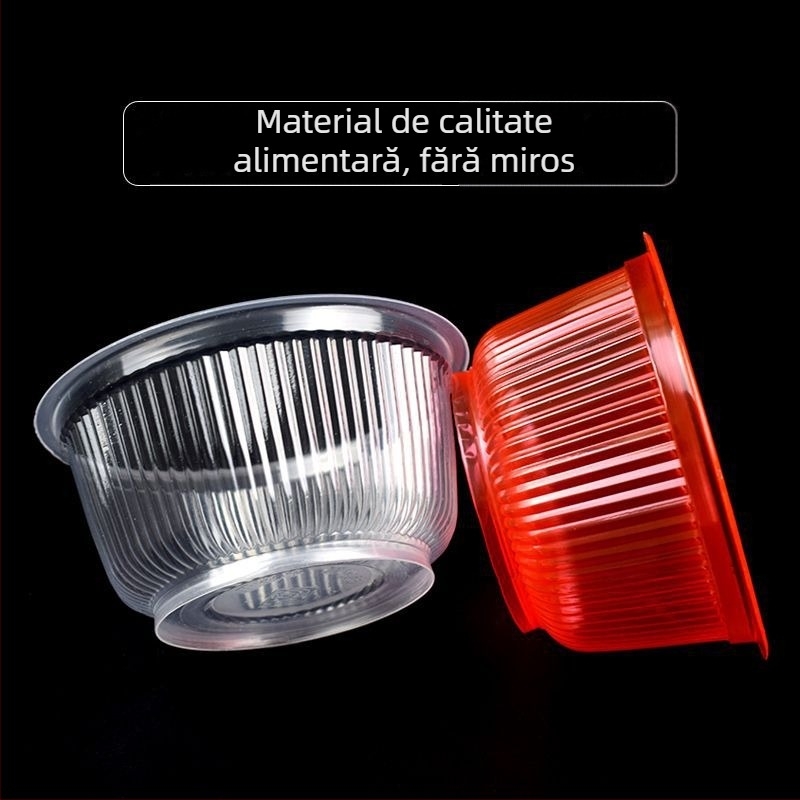 Vas de unică folosință din plastic roșu, transparent, de calitate alimentară, pentru masă, pentru nuntă și ocazii festive