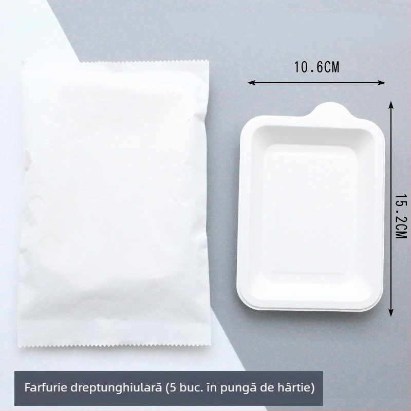 Farfurii de hârtie biodegradabile, de unică folosință; farfurie pentru prăjituri și cină, porționare pentru fructe uscate și ceai; personalizabil.