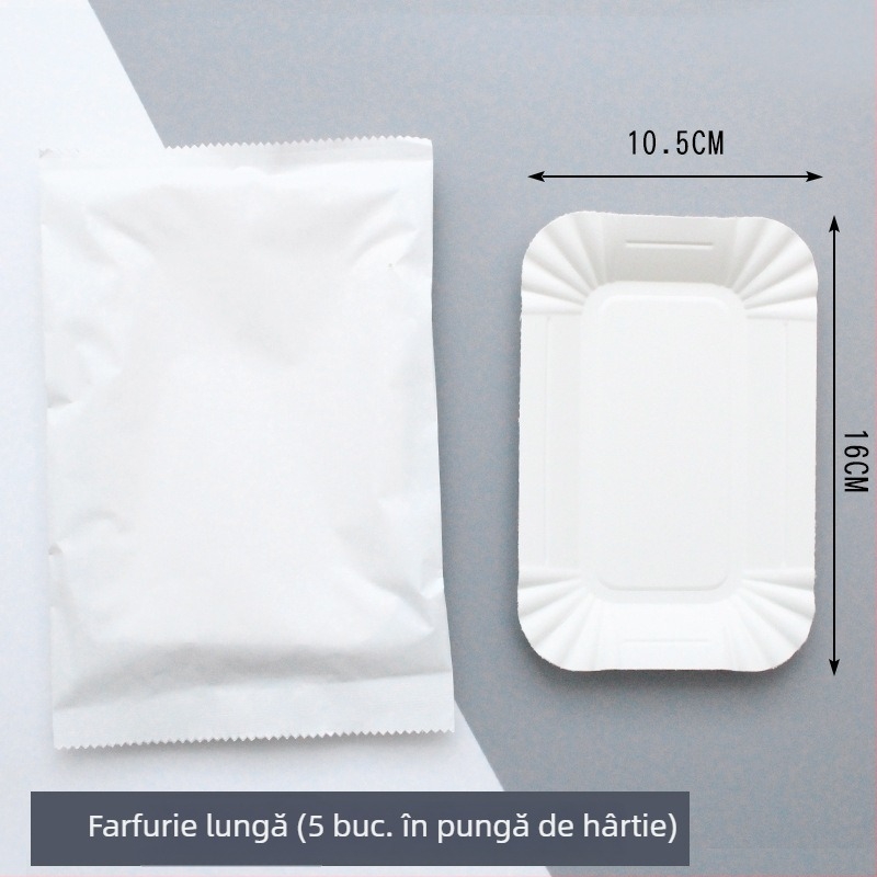 Farfurii de hârtie biodegradabile, de unică folosință; farfurie pentru prăjituri și cină, porționare pentru fructe uscate și ceai; personalizabil.