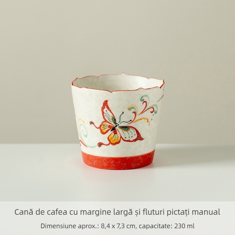 Ceainic ceramic pictat manual, corp rotund, cu model de pene, capac în stil gaiwan, pentru prepararea ceaiului acasă