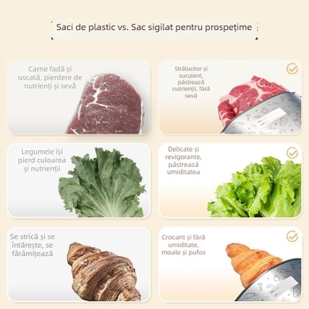 Pungi din folie de aluminiu pentru conservarea prospețimii în frigider, pungi sigilate ermetic pentru carne congelată