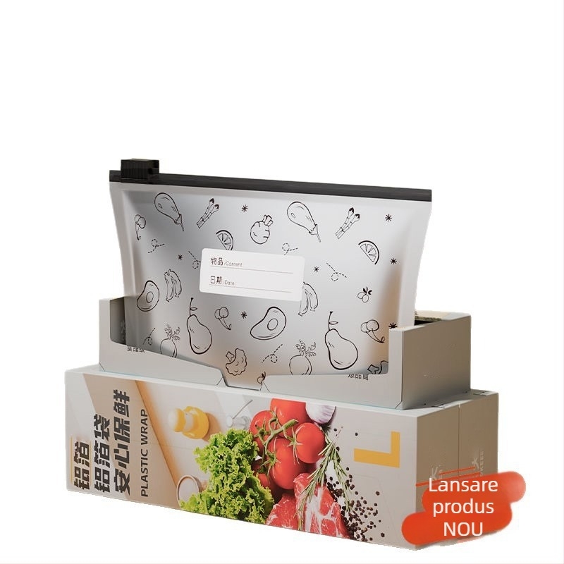 Pungi din folie de aluminiu pentru conservarea prospețimii în frigider, pungi sigilate ermetic pentru carne congelată