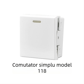 Panou întrerupător încastrat modular, cu 1–4 poziții și prize pentru uz casnic, tip 118