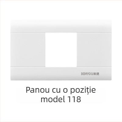 Panou întrerupător încastrat modular, cu 1–4 poziții și prize pentru uz casnic, tip 118