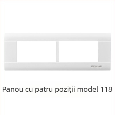 Panou întrerupător încastrat modular, cu 1–4 poziții și prize pentru uz casnic, tip 118
