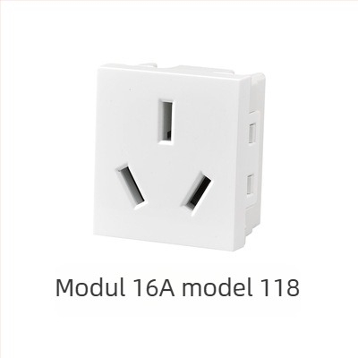 Panou întrerupător încastrat modular, cu 1–4 poziții și prize pentru uz casnic, tip 118