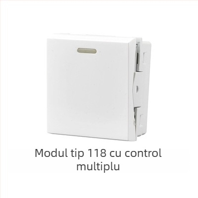 Panou întrerupător încastrat modular, cu 1–4 poziții și prize pentru uz casnic, tip 118