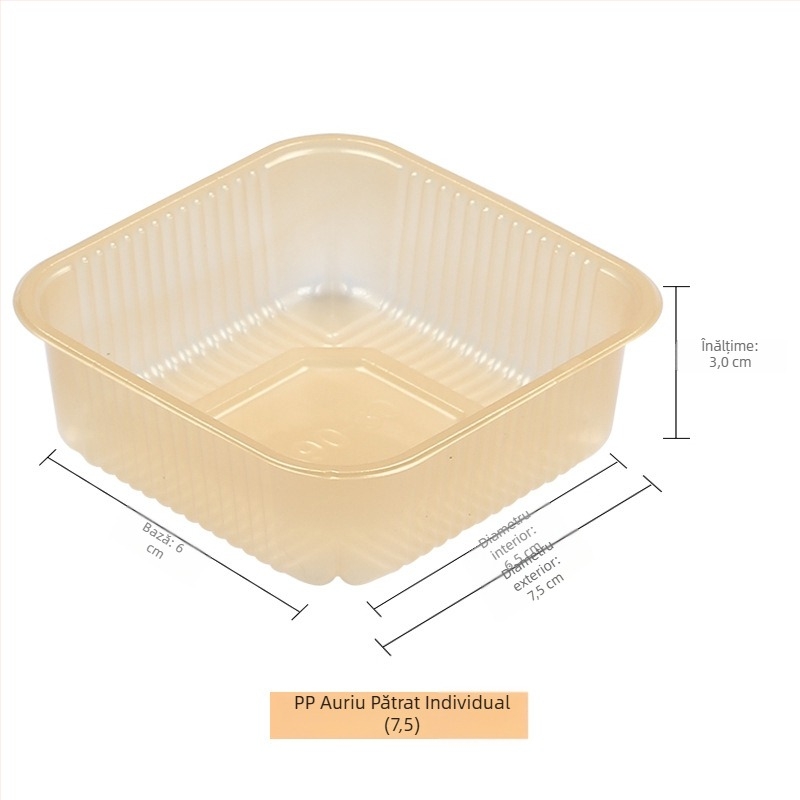 Tava PP îngroșată Mooncake 80g/125g - Tavă de ambalare Mooncake, 100 buc