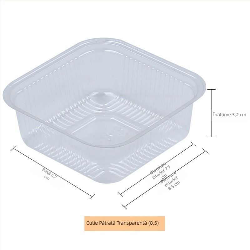 Tava PP îngroșată Mooncake 80g/125g - Tavă de ambalare Mooncake, 100 buc