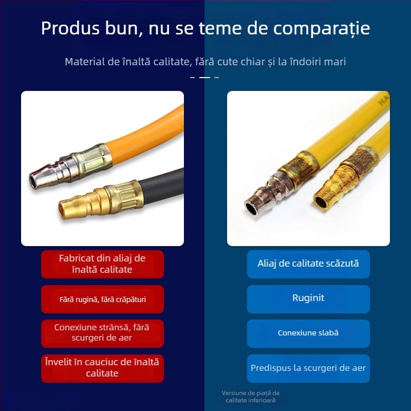 Duză de insuflat pentru pompă de aer, cap de umflare a anvelopelor pentru mașini, motociclete și vehicule electrice