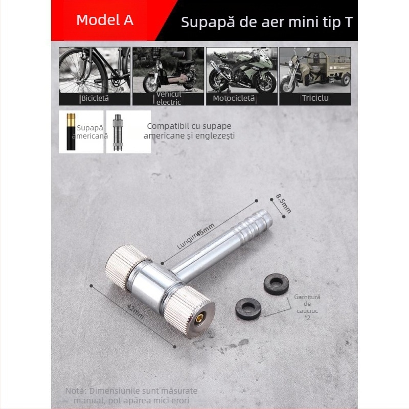 Duză de insuflat pentru pompă de aer, cap de umflare a anvelopelor pentru mașini, motociclete și vehicule electrice