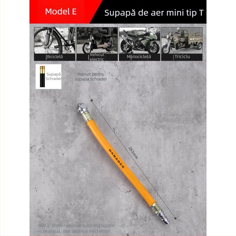 Duză de insuflat pentru pompă de aer, cap de umflare a anvelopelor pentru mașini, motociclete și vehicule electrice