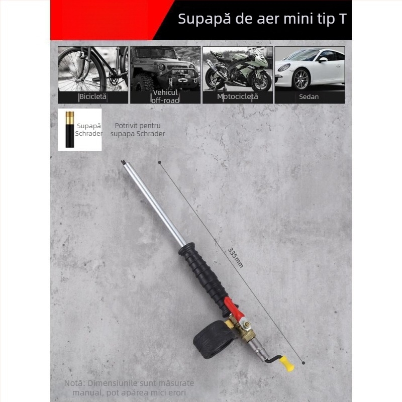 Duză de insuflat pentru pompă de aer, cap de umflare a anvelopelor pentru mașini, motociclete și vehicule electrice