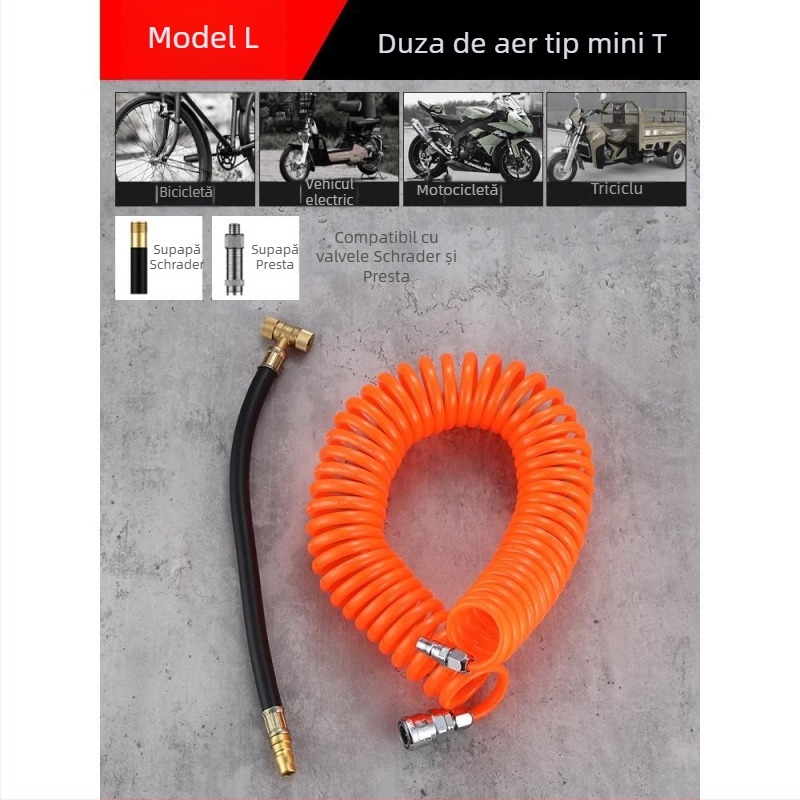 Duză de insuflat pentru pompă de aer, cap de umflare a anvelopelor pentru mașini, motociclete și vehicule electrice