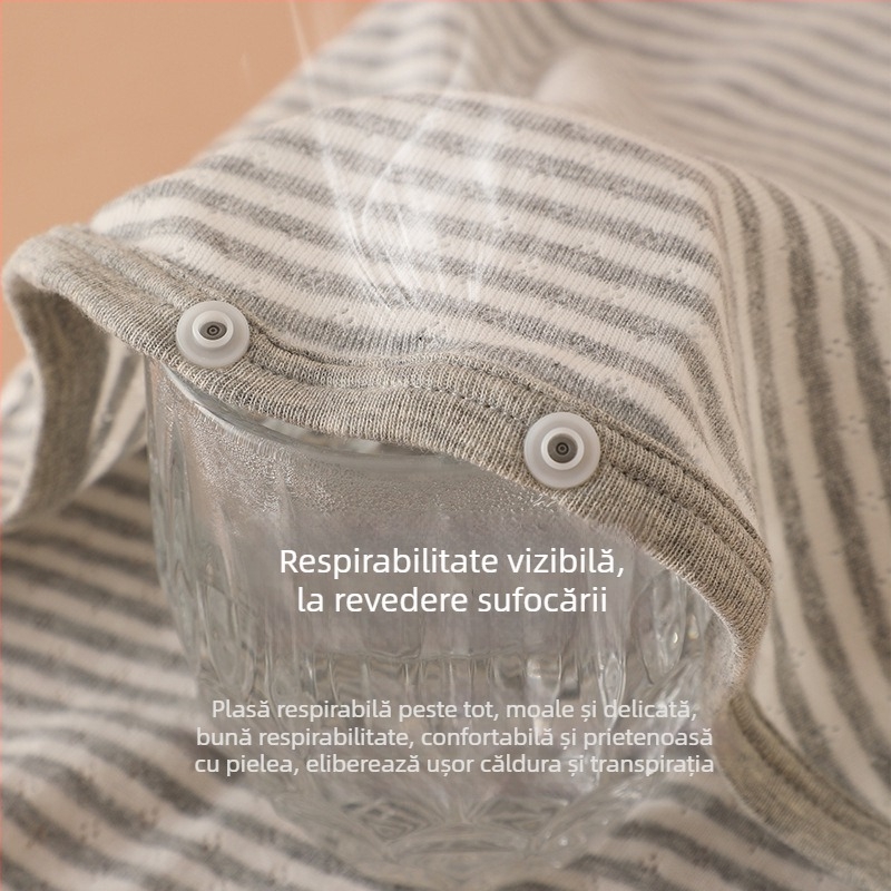 Body romper pentru nou-născuți, stil japonez, plasă din bumbac 100%, mâneci scurte, vară