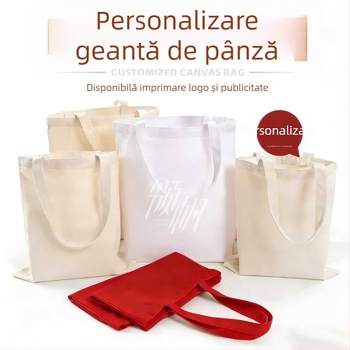 Geantă de tote din pânză personalizată cu logo, geantă corporativă promoțională goală, geantă de cumpărături cu curea pe umăr