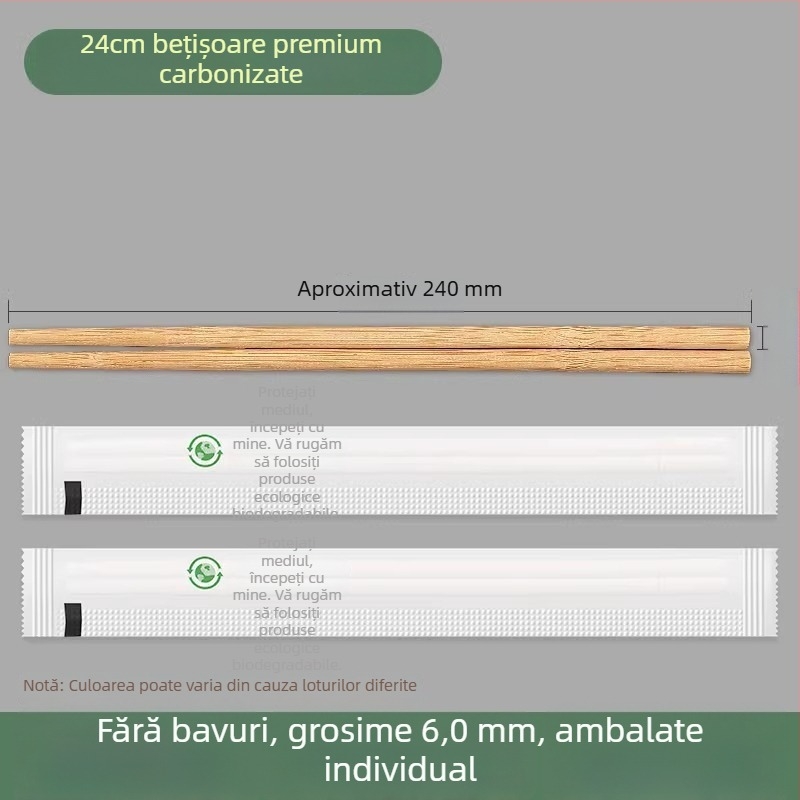 Bețișoare de unică folosință din bambus, de calitate alimentară, ambalate individual, igienice pentru uz casnic și mâncare la pachet