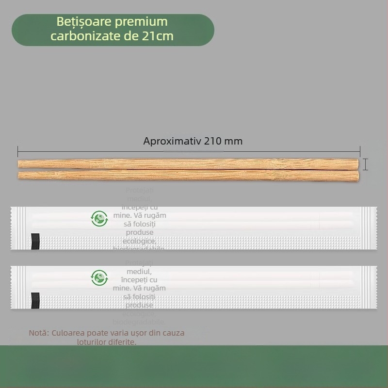Bețișoare de unică folosință din bambus, de calitate alimentară, ambalate individual, igienice pentru uz casnic și mâncare la pachet