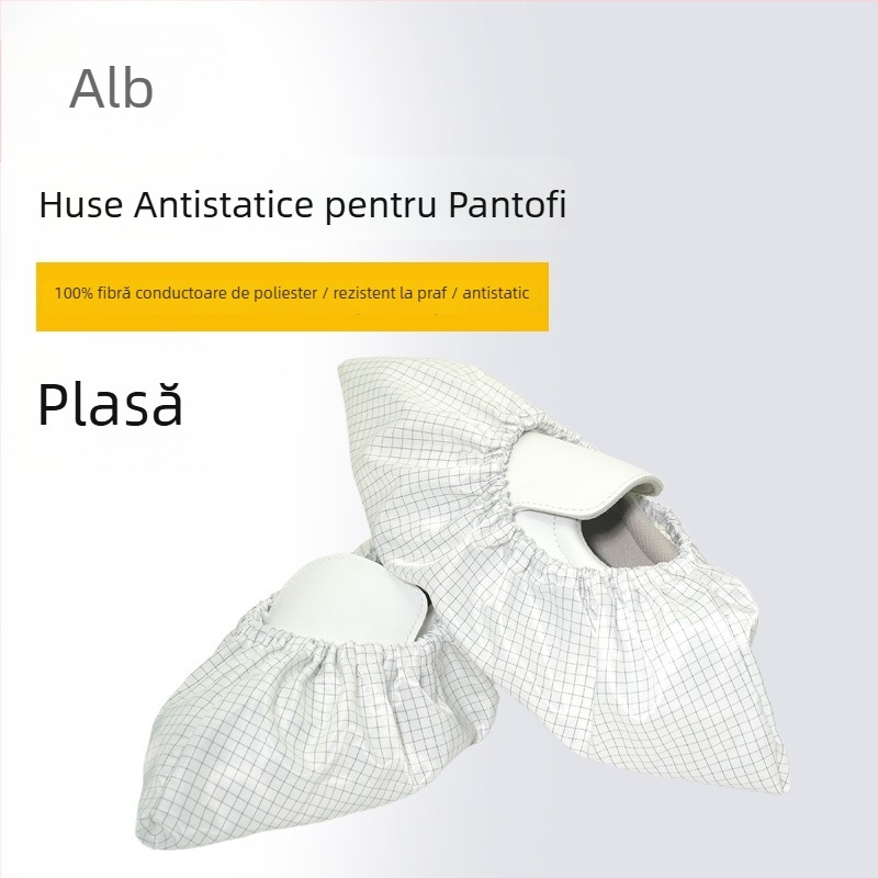 Huse antistatice pentru pantofi, protecție împotriva prafului și reutilizabile, pentru încălțăminte de lucru, cu dungi