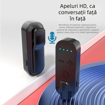 Receptor Bluetooth tip clip-on cu conducție osoasă, sunet de înaltă calitate, reducere a zgomotului, apeluri HD și ascultarea muzicii