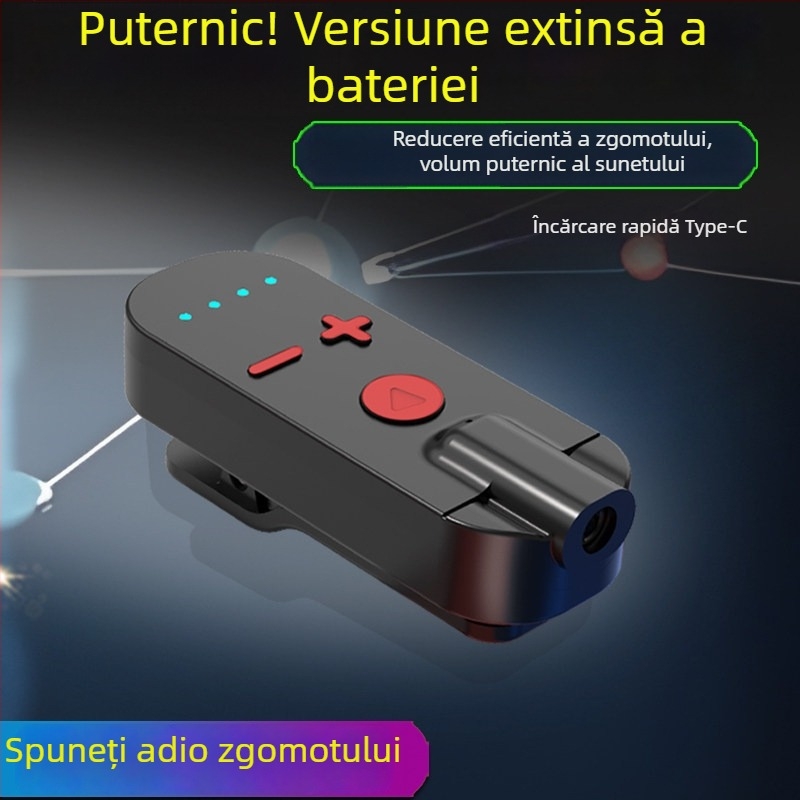 Receptor Bluetooth tip clip-on cu conducție osoasă, sunet de înaltă calitate, reducere a zgomotului, apeluri HD și ascultarea muzicii