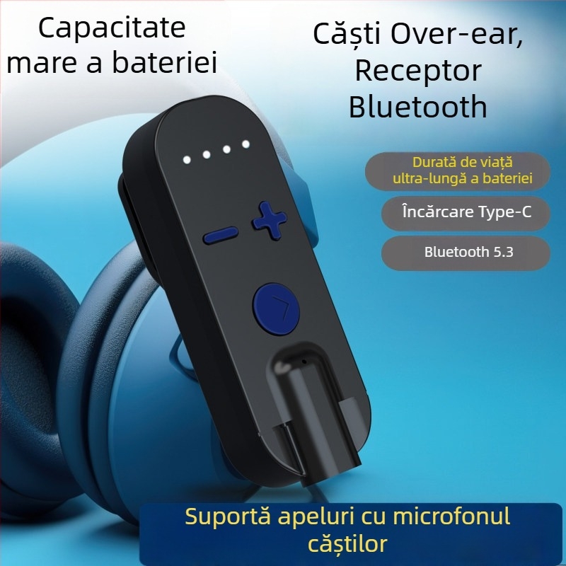 Receptor Bluetooth tip clip-on cu conducție osoasă, sunet de înaltă calitate, reducere a zgomotului, apeluri HD și ascultarea muzicii