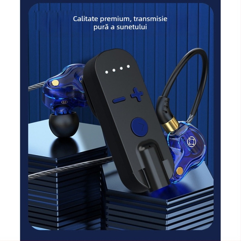 Receptor Bluetooth tip clip-on cu conducție osoasă, sunet de înaltă calitate, reducere a zgomotului, apeluri HD și ascultarea muzicii