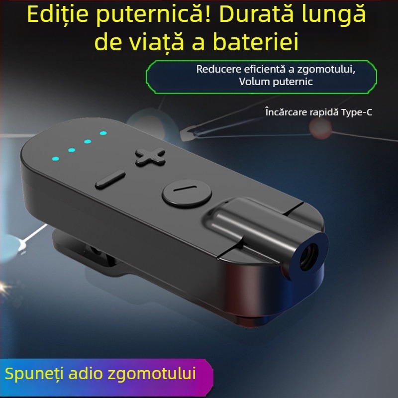 Receptor Bluetooth tip clip-on cu conducție osoasă, sunet de înaltă calitate, reducere a zgomotului, apeluri HD și ascultarea muzicii