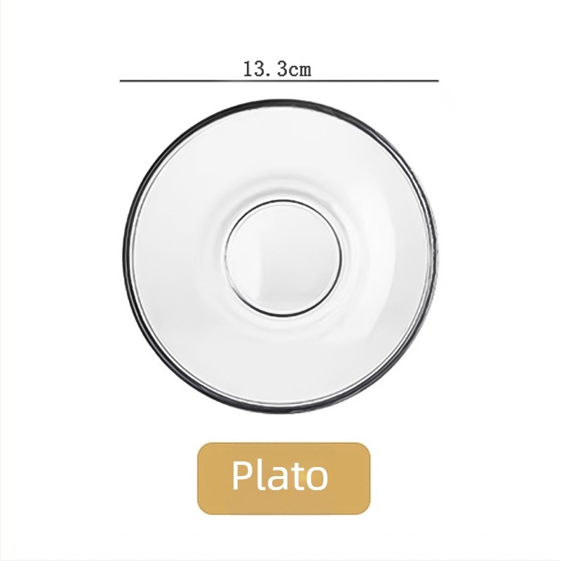 Capac transparent pentru ceașcă din sticlă, capac universal pentru cești de lapte și apă și pentru cești cu pudră de rădăcină de lotus, rezistent la praf și căldură