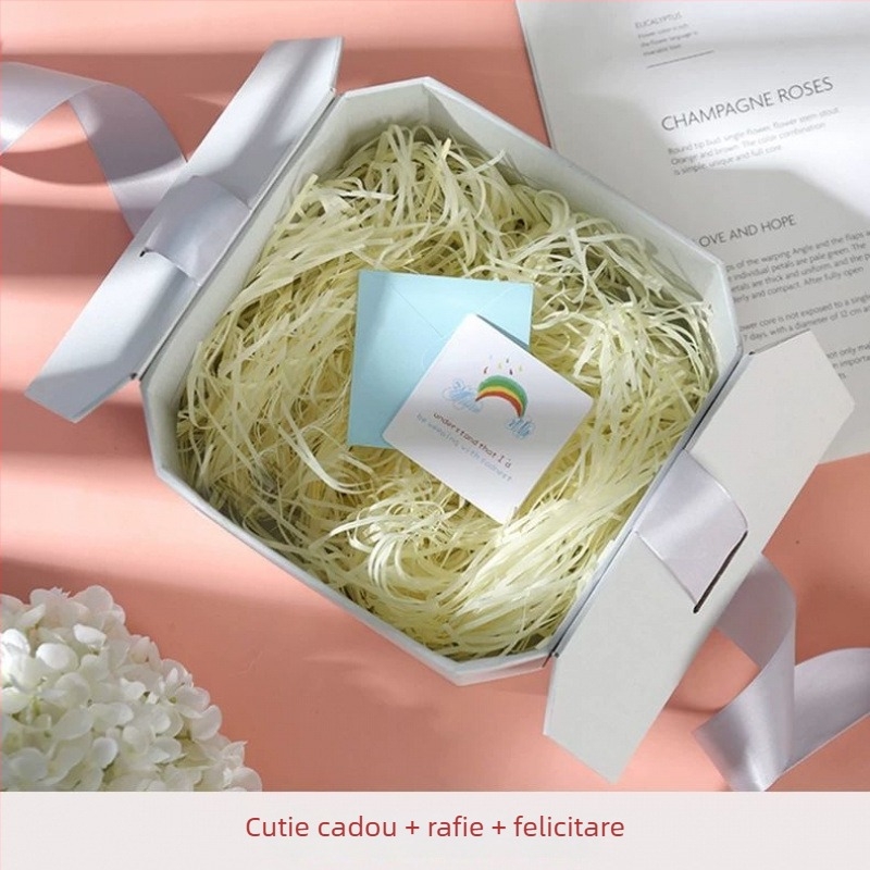 Cutie cadou de Ziua Îndrăgostiților, roz cu uși duble, set de suveniruri de nuntă cu bomboane și ciocolată, ambalaj pentru îngrijirea pielii și produse cosmetice