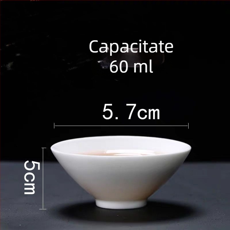 Set de 6 cești Jianzhan cu glazură Tenmoku, ceramică arsă în cuptor, mici cești de degustare