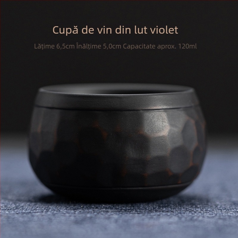 Jianzhan din ceramică purpurie – ceașcă personală, de lux pentru Gongfu ceai, unisex, mică, vintage