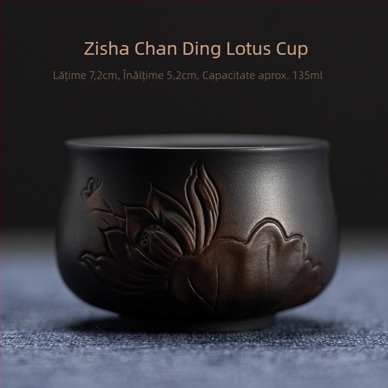 Jianzhan din ceramică purpurie – ceașcă personală, de lux pentru Gongfu ceai, unisex, mică, vintage