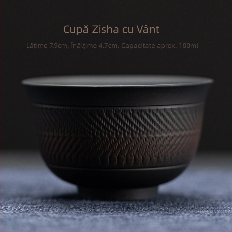 Jianzhan din ceramică purpurie – ceașcă personală, de lux pentru Gongfu ceai, unisex, mică, vintage