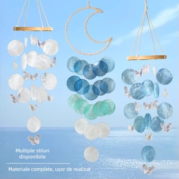 Set DIY cu scoici pentru copii – decor suspendat creativ pentru dormitor