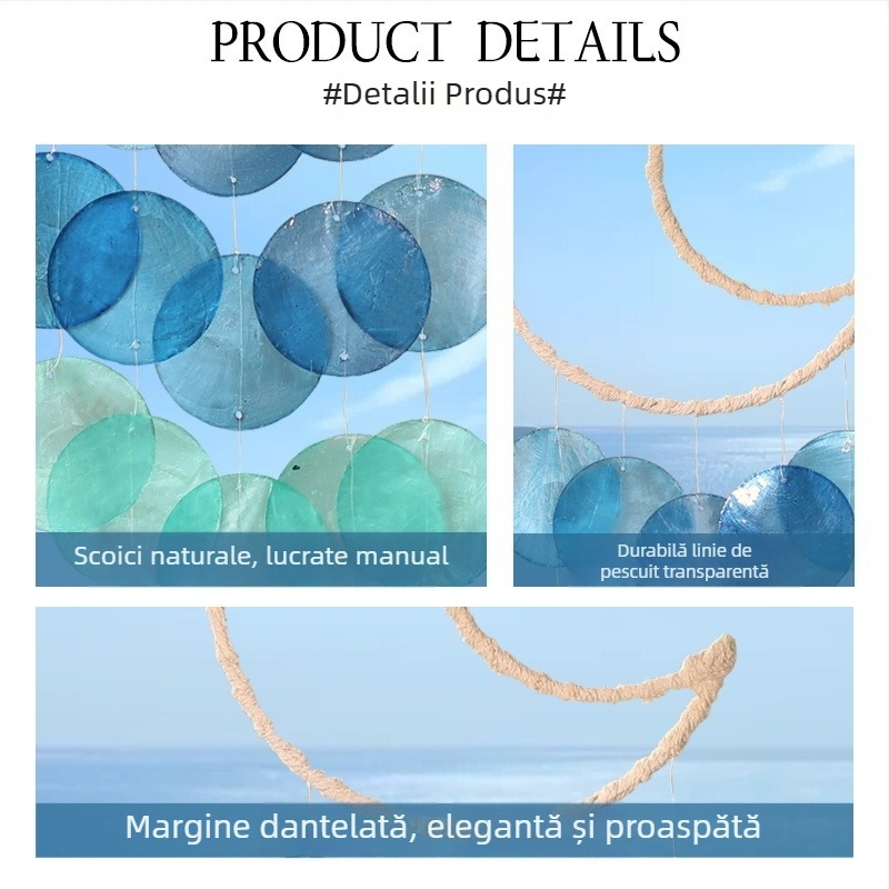 Set DIY cu scoici pentru copii – decor suspendat creativ pentru dormitor