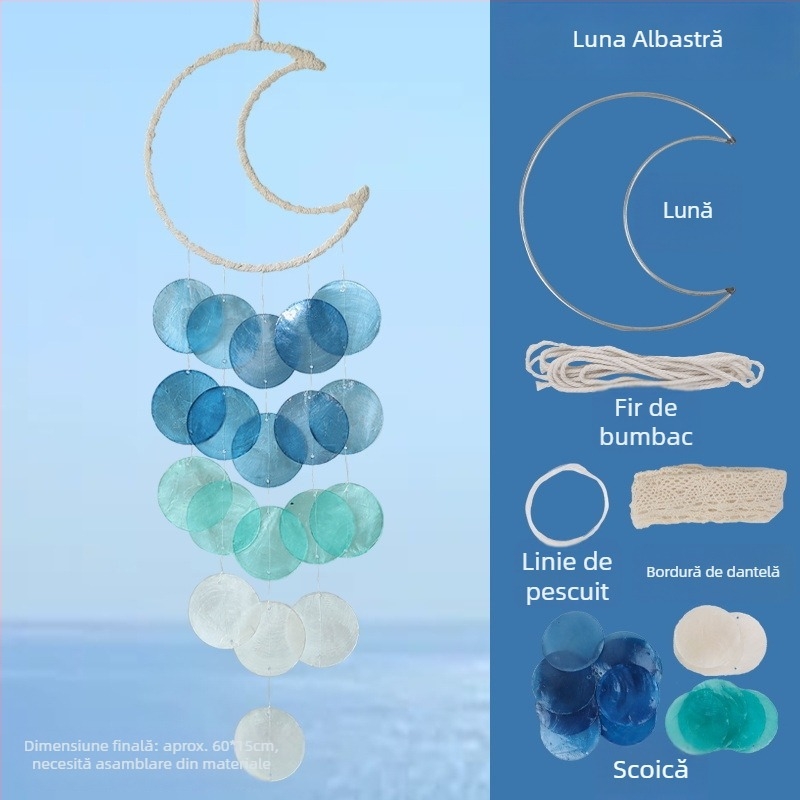 Set DIY cu scoici pentru copii – decor suspendat creativ pentru dormitor
