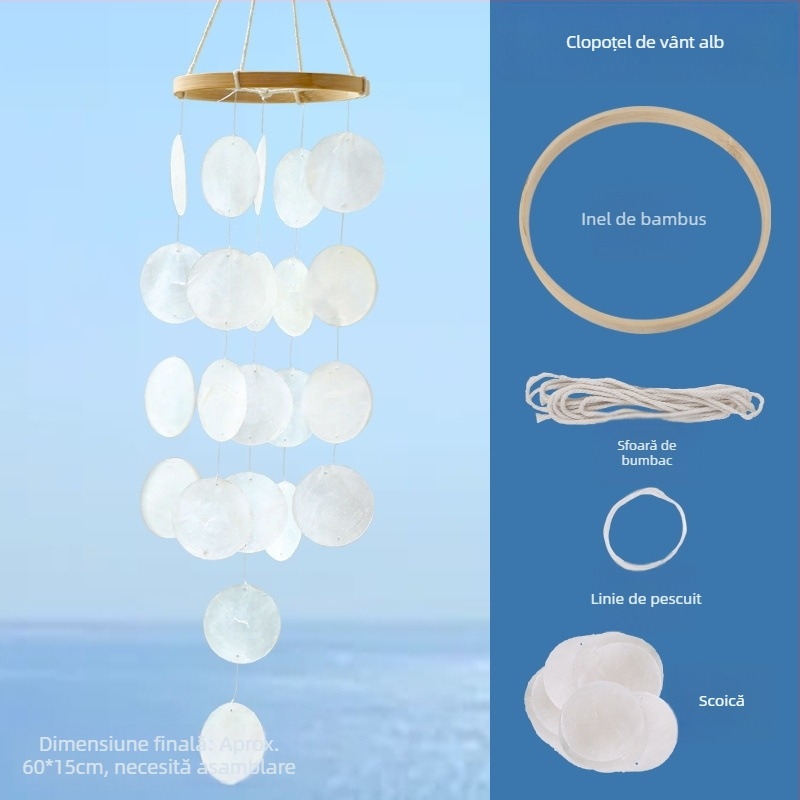 Set DIY cu scoici pentru copii – decor suspendat creativ pentru dormitor