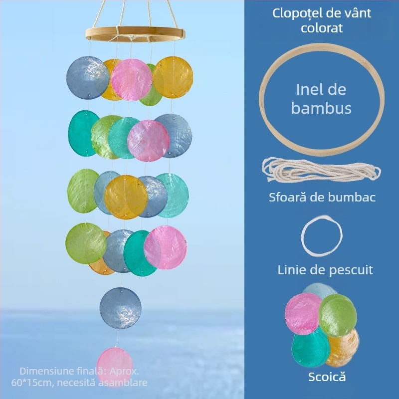 Set DIY cu scoici pentru copii – decor suspendat creativ pentru dormitor
