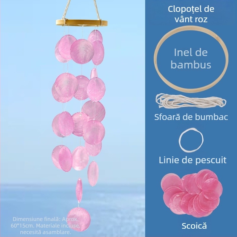 Set DIY cu scoici pentru copii – decor suspendat creativ pentru dormitor