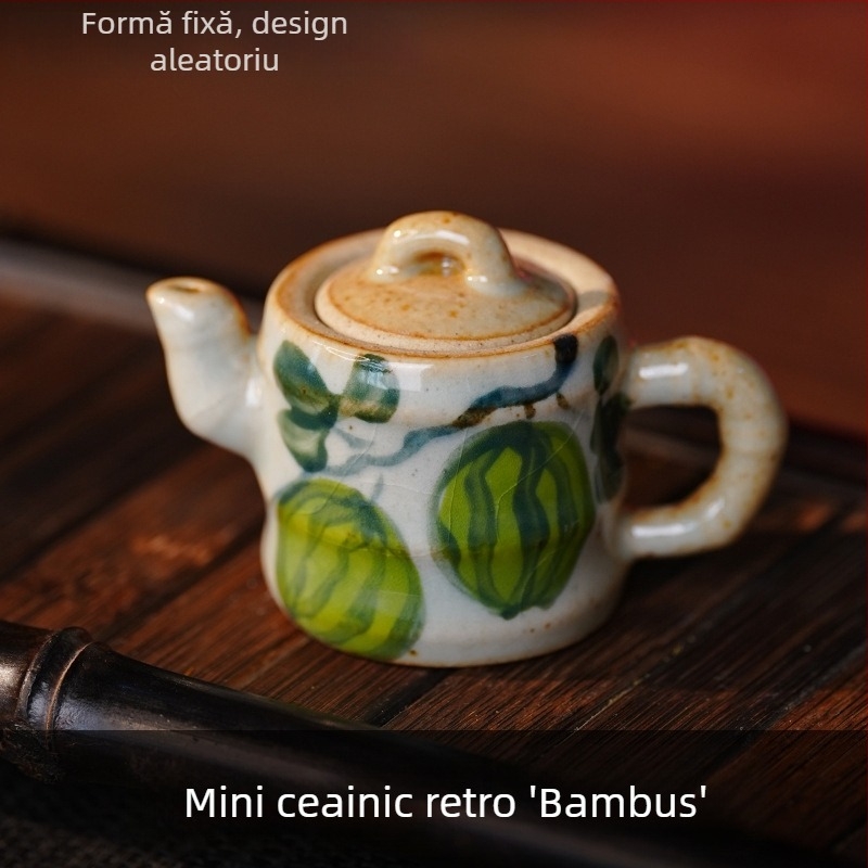 Ceainic mic pentru mahjong, Tea Pet, suport pentru bețișoare de tămâie, ceramică Jingdezhen, piesă decorativă pentru ceremonia ceaiului Kung Fu